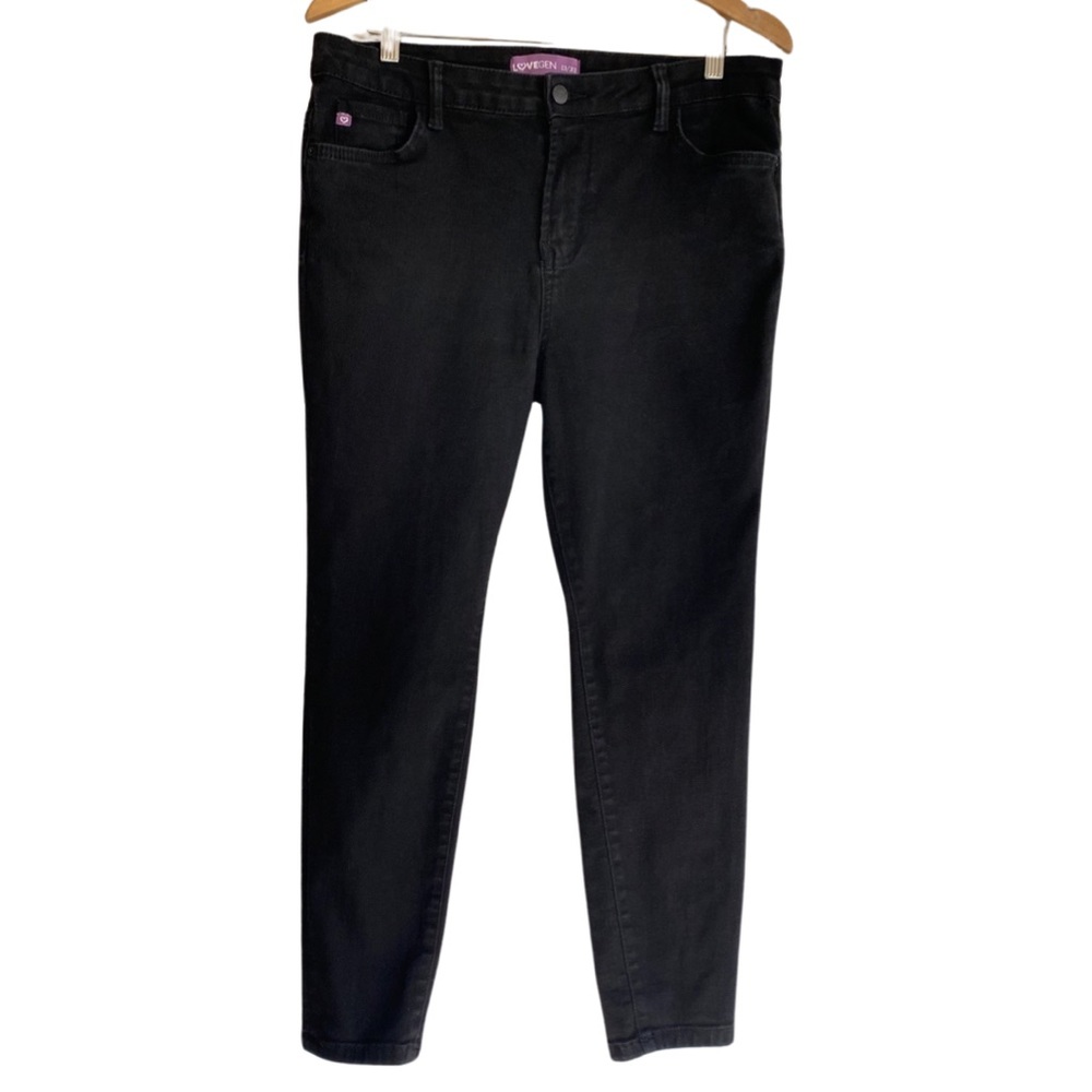High waisted, black skinny jeans, size 13/33 by LoveGen stretchy